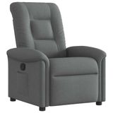 VidaXL Fauteuil verstelbaar stof donkergrijs