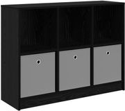 vidaXL Dressoir Zwart Eiken 102 x 32 x 73,5 cm