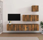 Maison Exclusive - Meuble TV 4 pièces Chêne fumé Bois d'ingénierie