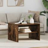 vidaXL Salontafel, gerookt eiken, 60 x 50 x 40 cm, bewerkt hout