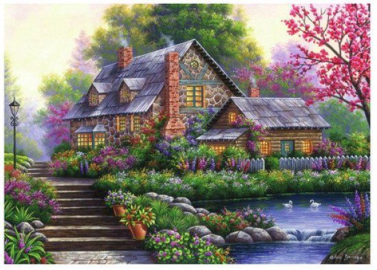 Ravensburger Romantische Cottage Legpuzzel - 1000 stukjes