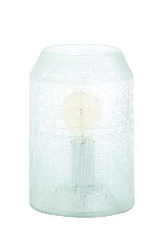 LUSSIOL Pharo Bedlampje - Wit/Transparant - Ø16 x H24 cm