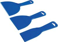 Merkloos / Sans marque Wan GmbH Plastic Schraper Set - Plamuurmes Flexibel - Ondergronden Reinigen - Lichtgewicht Polypropyleen - 3 Maten - Zwart