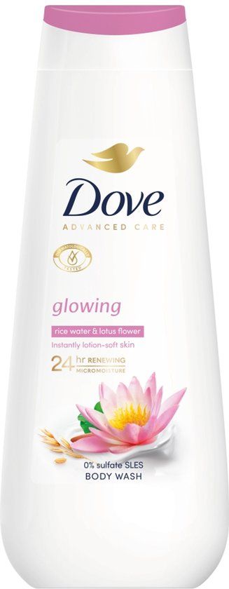 Dove Advanced Care Serie - Glowing Douchegel - 400ml - Vrouwen - Lotosbloem en Rijstwater