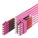 DIGITUS DK-2532-01-4 Glasvezelkabel OM4 - 1 m - LC naar SC - Duplex