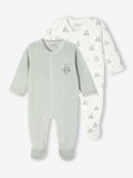 Vertbaudet 2-delige babyset in fluweel/velours
