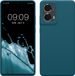 kwmobile telefoonhoesje geschikt voor Motorola Moto G85 5G - Hoesje met siliconen coating - Smartphone case in mat petrol