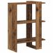 vidaXL Boekenplank - 2-laags - 52 x 25 x 71,5 cm - Bewerkt hout - Oudhout