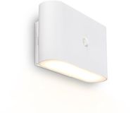 Briloner Chet – LED Wandlamp oplaadbaar – zonder stroom & boren – met bewegingssensor – warm wit licht – met kleefpad – wit – 16 x 9,5 x 6,5 cm