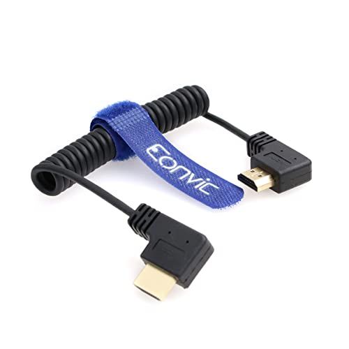 EONVIC 3D HD 4K HDMI naar HDMI Opgerolde Kabel - 18 Gbps - 1080P - Mannelijk naar Mannelijk - Zwart