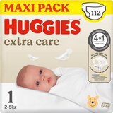 Huggies Extra Care baby luiers - Maat 1 (2-5 kg) - 112 luiers