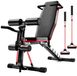 Banc d'haltères pliable - Banc d'entraînement - Dossier à 5 positions - Repose-tête réglable - Cadre en acier robuste - Entraînement pour tout le corps - SET 3