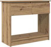 vidaXL Wandtafel met lades ambachtelijk eikenkleurig 85,5x38,5x74,5 cm