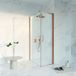Fortifura Galeria Douchecabine - 60x100x200 - Profiel veiligheidsglas - antikalk - PVD - geborsteld koper