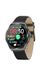 Knauermann PRO 3 (2024) Gezondheidssmartwatch met telefoonfunctie, ECG + HRV en SOS, AMOLED-display, BT Bluetooth, slaapapneu, zwarte echt lederen armband, maat 14-24