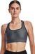 Under Armour UA HeatGear Mid Padless Dames Sportbeha - Grijs