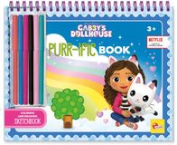 Lisciani Gabby's Dollhouse Sketchbook Purr-ific Book Coloring and Drawing