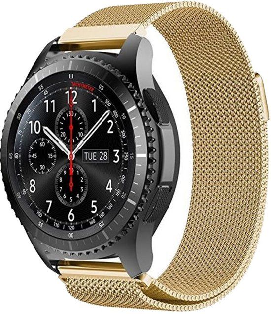KELERINO. Milanees bandje voor Samsung Gear S3 met magneetsluiting - Goud