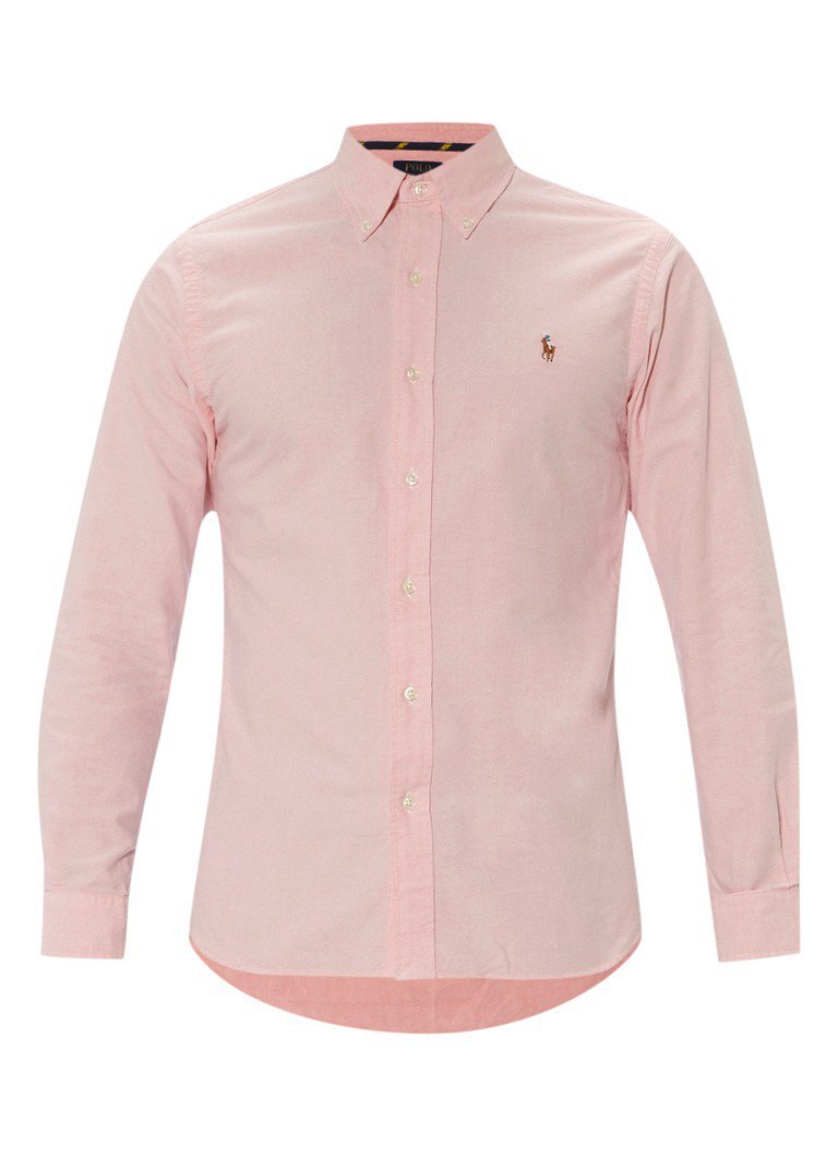 Ralph Lauren Slim fit overhemd in roze met fijn motief