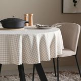 NOUS Living Tafelkleed Rond (Ø160 cm) Zand/Off White Katoen