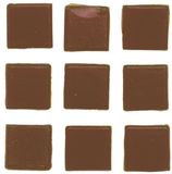 Glorex Hobby Hobby materials 240x pieces square mosaic stones brown 2 x 2 cm