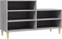 vidaXL Schoenenkast 102x36x60 cm bewerkt hout sonoma grijs
