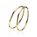ZINZI zilveren oorringen geel verguld 35 x 2mm glad ZIO435G