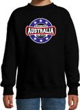 Bellatio Decorations Have fear Australia is here sweater met sterren embleem in de kleuren van de Australische vlag - zwart - kids - Australie supporter / Australisch elftal fan trui / EK / WK / kleding 134/146
