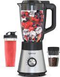 Safecourt Kitchen Power Blender - 1,5L Glas & 600ml To-Go beker + Koffiemolen - 1300W Smoothie maker
