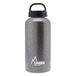 Laken Klassieke waterfles met brede drinkhals, enkelwandig, van licht aluminium, BPA-vrij, lekvrije schroefsluiting, 0,6 l, graniet
