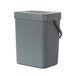 EKO Pure Mini Wandgemonteerde Keuken Prullenbak met Deksel Voedsel Afval Caddy, 0,79 Gal/3L (Grijs)