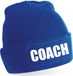 Bellatio Decorations Coach muts volwassenen - blauw - wintermuts - beanie - one size - unisex