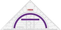 Brunnen 104975960 Geometrie-Driehoek Colour Code (voor school en kantoor, 16 cm, onbreekbaar, ergonomische handgreep) paars/paars