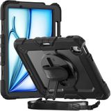 Apple iPad Air 13 (24/25/26) Étui avec protection d'écran et dragonne Noir