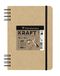 Clairefontaine 975940C - Spiraal Schetsboek Kraftpapier - 80 Vellen Bruin Niet-Geribd Kraftpapier A5 14,8x21 cm 115g - Elastieksluiting, Soepele Omslag in Kraftkarton