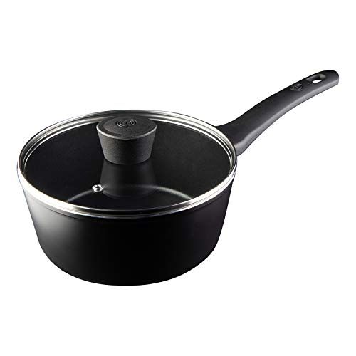 MasterChef Sauspan - 20cm - Antiaanbaklaag - Incl. Glazen Deksel - Inductie Geschikt