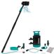 VONROC Hybride Telescopische Wasborstel - 6,5m en Waterontharder - Complete Set