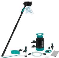 VONROC Hybride Telescopische Wasborstel - 6,5m en Waterontharder - Complete Set