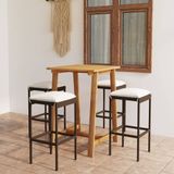Maison Exclusive - Ensemble de bar de jardin 5 pièces avec coussins, marron