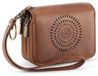 Portefeuille femme - Petit avec blocage RFID - Cuir vegan brun clair