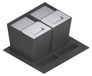 Ensemble de poubelles pour tiroir de cuisine, en acier inoxydable, 16 litres, 600 mm