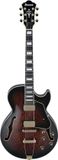 Ibanez Artcore Expressionist AG95QA Dark Brown Sunburst semi-akoestische gitaar