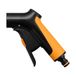 Fiskars Sproeipistoolgreep, Traploos regelbare Doorstroom | Met Frontregelaar en Een/Uit-vergrendeling, Universele maat, Zwart/Oranje, 1065490