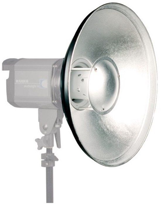 KAISER 3160 400mm Parabolreflektor met centrale Kuppel en Diffusor - Zwart