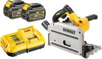 Merkloos DeWALT 54v XR draadloze invalzaagset, 2x batterijen en T-STAK VI k DCS520T2-QW