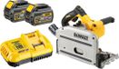 Merkloos DeWALT 54v XR draadloze invalzaagset, 2x batterijen en T-STAK VI k DCS520T2-QW