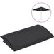 Tissu de remplacement pour parasol d'extérieur noir 300 cm