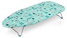 Planche à repasser compacte - 73 x 31 cm - 100% Coton - Turquoise avec imprimé couture