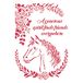 Stamperia International G Stencil-romantisch paard met bloemen, divers, A4