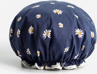 Heble® Premium Douche Muts - Badmuts Bloem - Waterafstotend Polyester - Unisex - Blauw, Geel, Wit